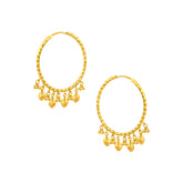 22k Yellow Gold Hoop Earrings with gold weight of 7.38g